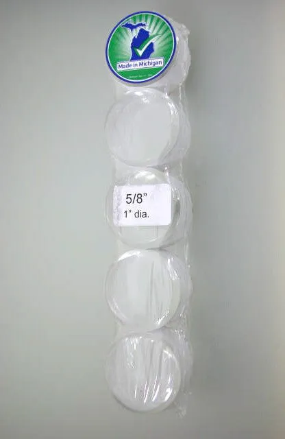 Beveled Round Acrylic Base 5/8 inch thick by 1.25 inch diameter, $5.