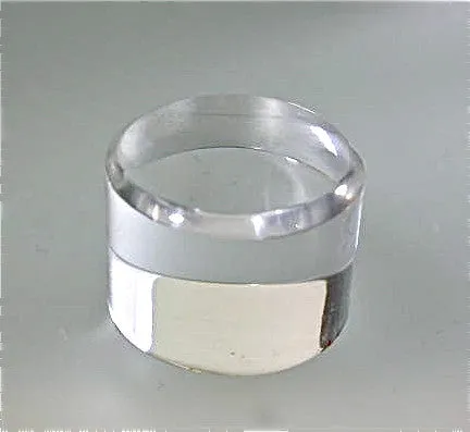 Beveled Round Acrylic Base 5/8 inch thick by 1.25 inch diameter, $5.