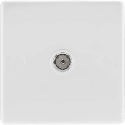 BG 860 White Round Edge TV Aerial Socket