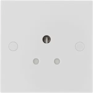 BG 929 White Square Edge Unswitched Round Pin Socket 5A