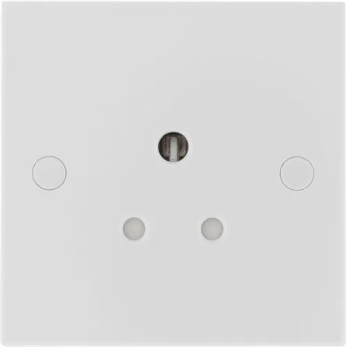 BG 929 White Square Edge Unswitched Round Pin Socket 5A