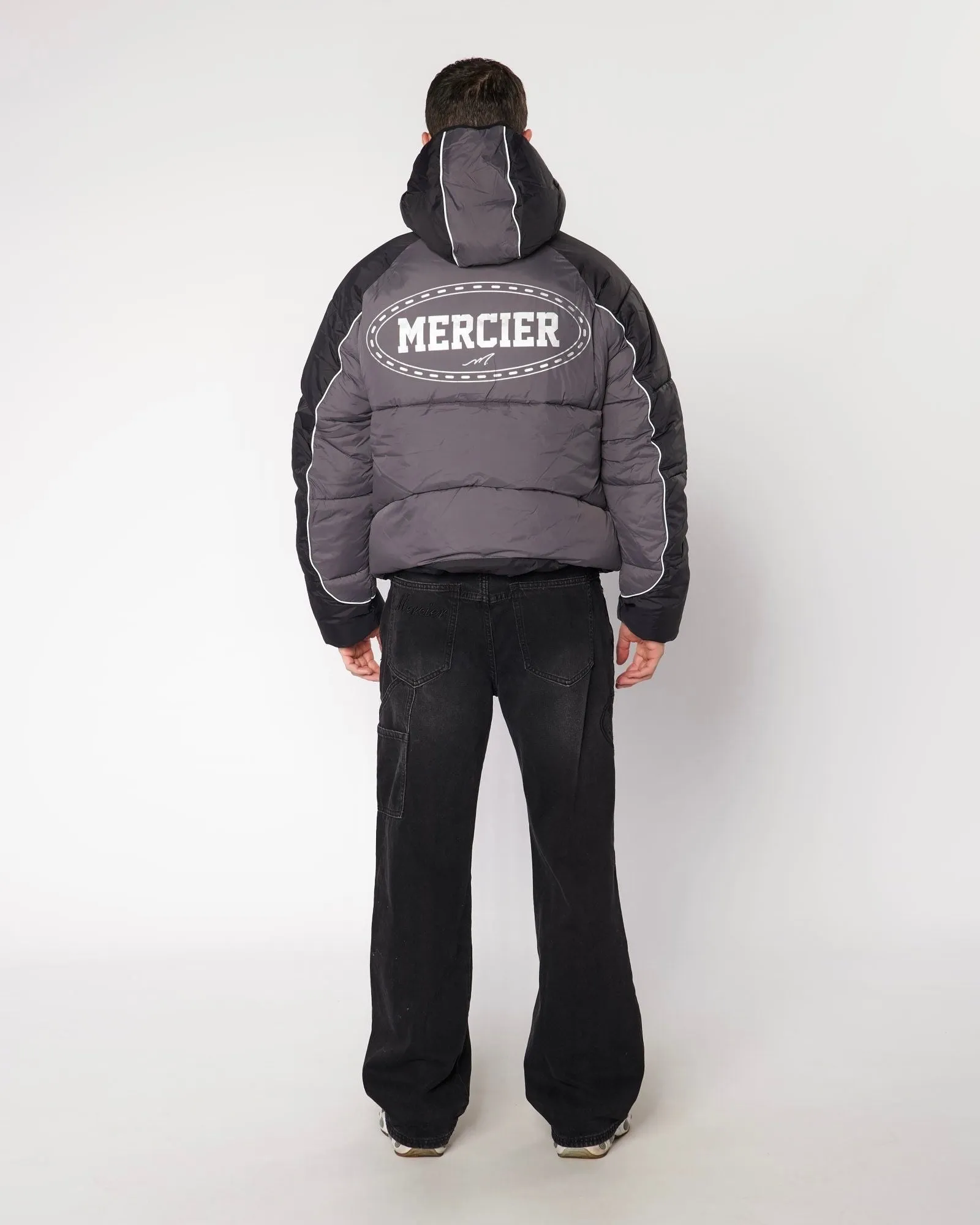 Black Drifter Panel Puffer Jacket