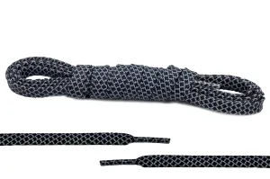 Black Flat Laces (Reflective)