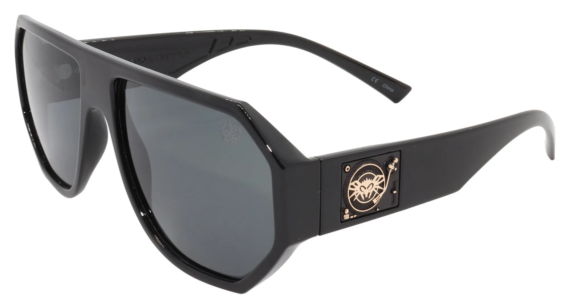 BLACK FLYS MIX MASTER MIKE FLY SUNGLASSES SHINY BLACK SMOKE