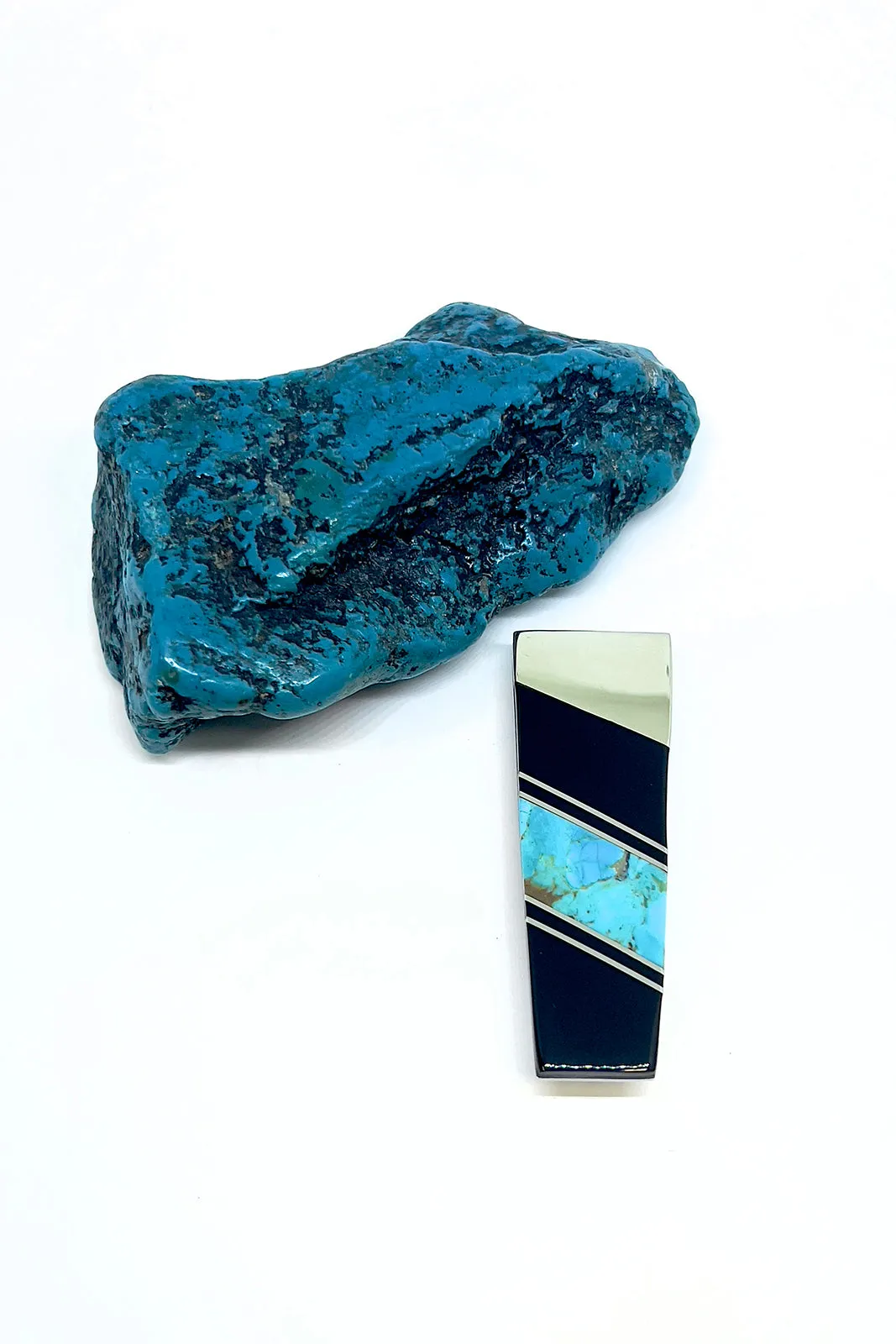 Black Jet and Turquoise Money Clip