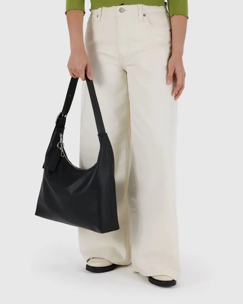 Black Leather Shoulder Bag