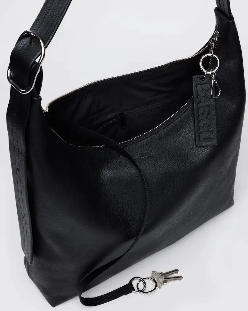 Black Leather Shoulder Bag