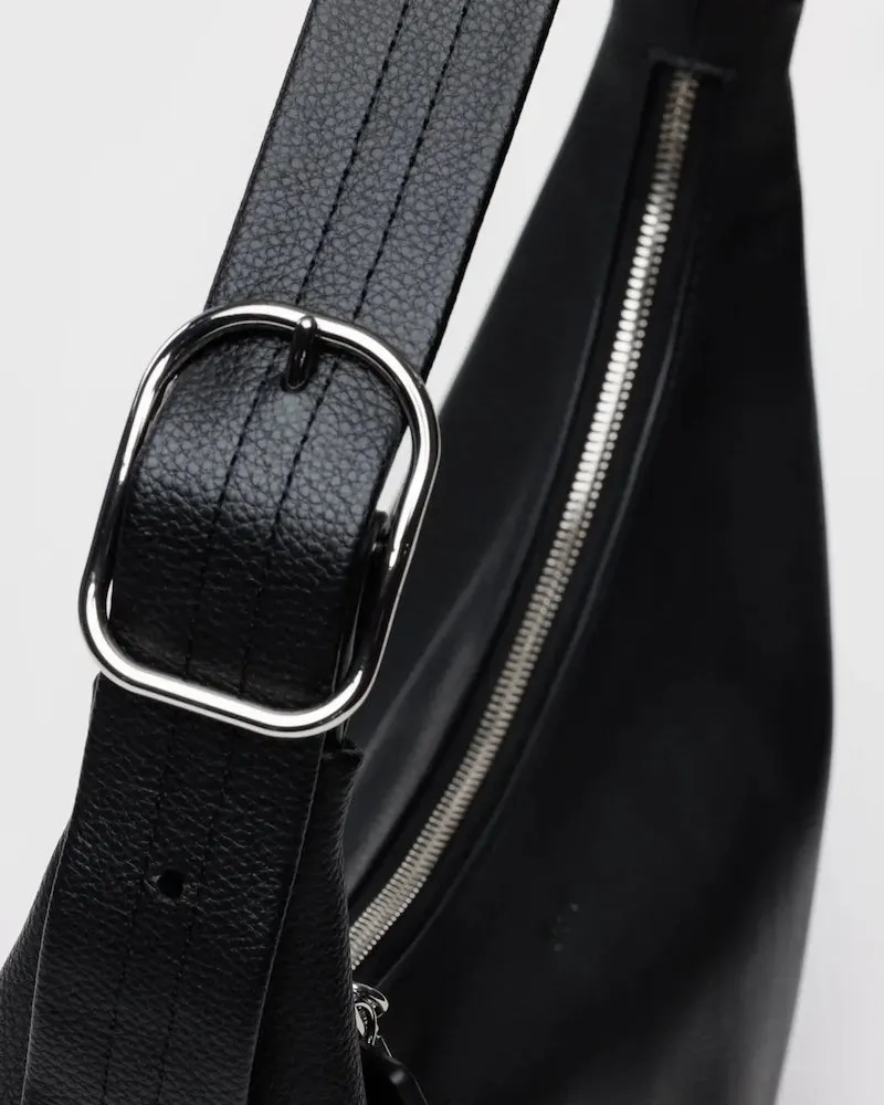 Black Leather Shoulder Bag