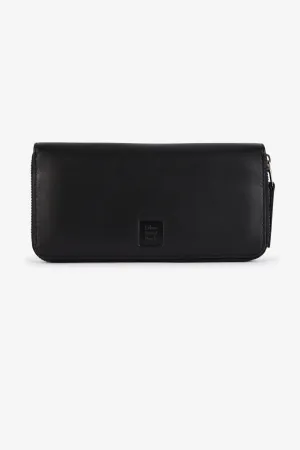 Black rectangular leather wallet