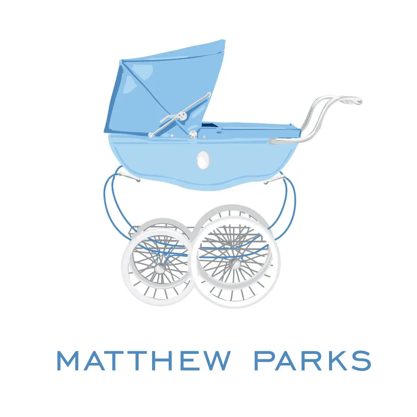 Blue Pram Bag Tag