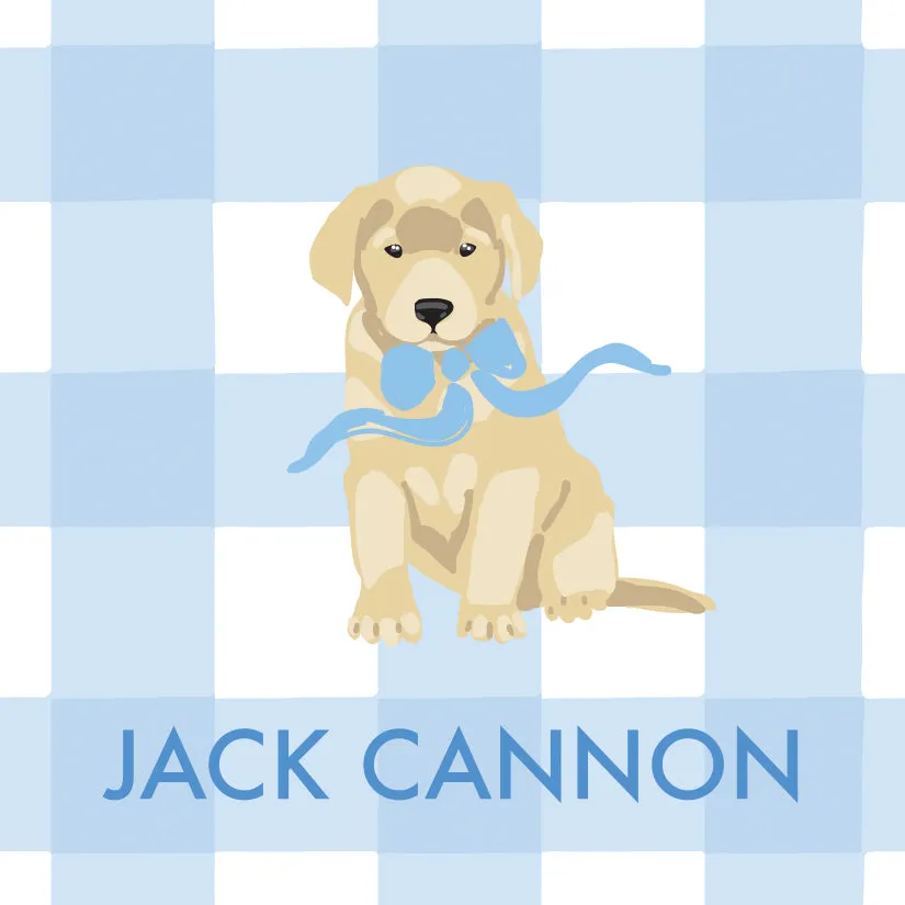 Blue Puppy Bag Tag