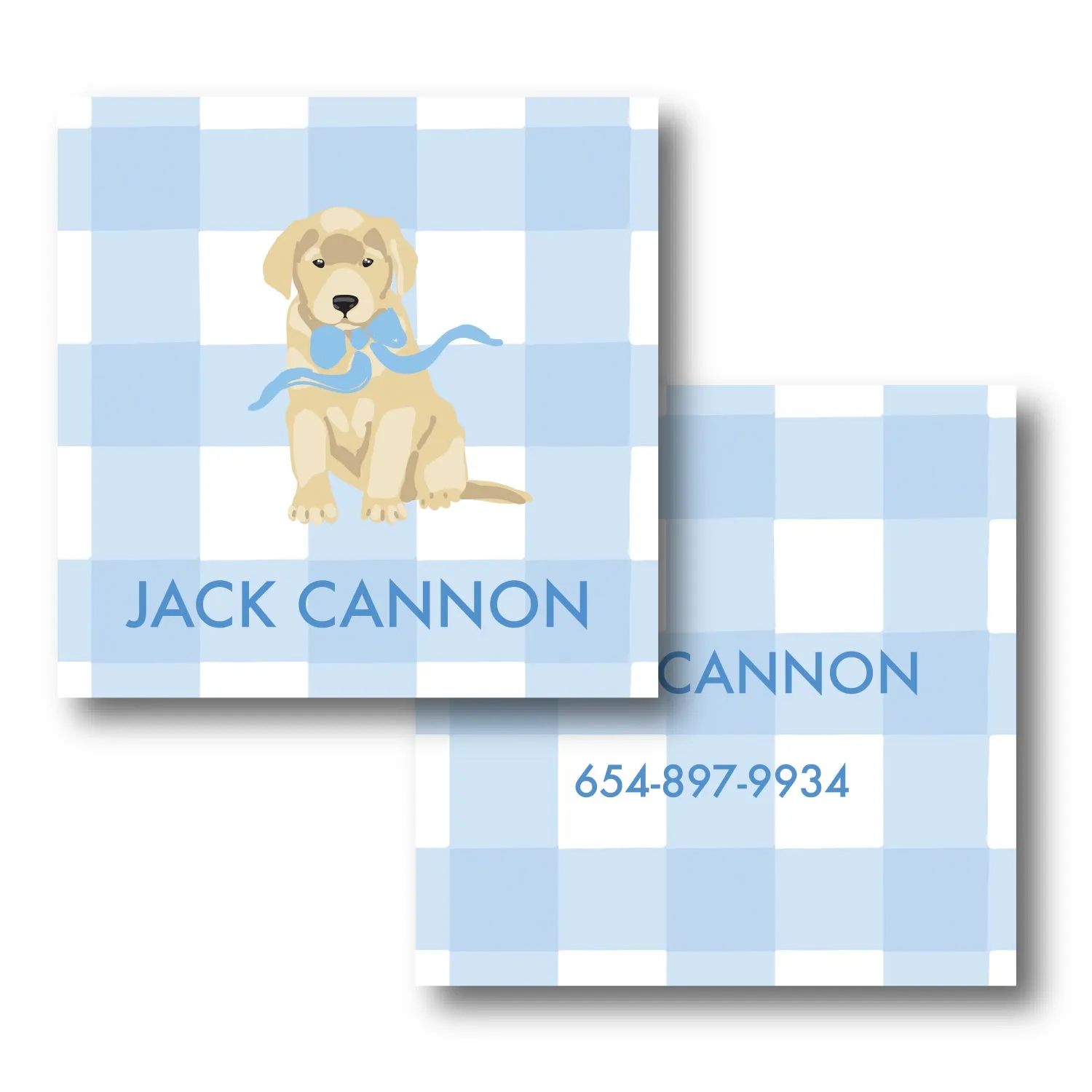 Blue Puppy Bag Tag