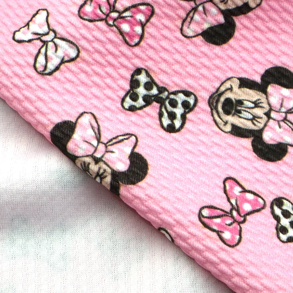 bowknot bows printed fabric