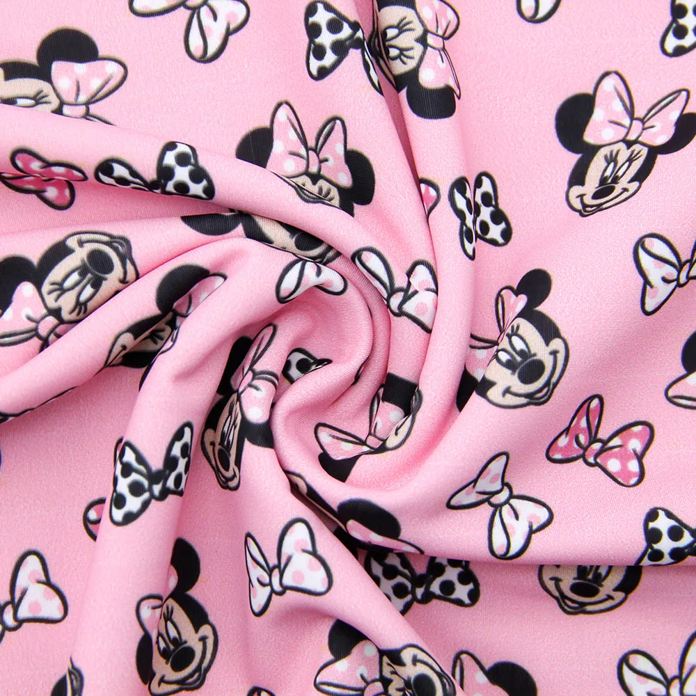 bowknot bows printed fabric