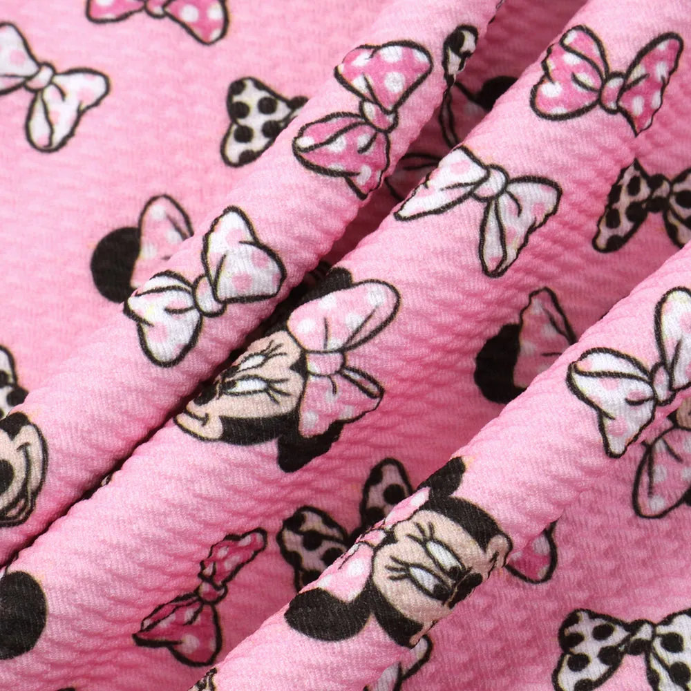 bowknot bows printed fabric
