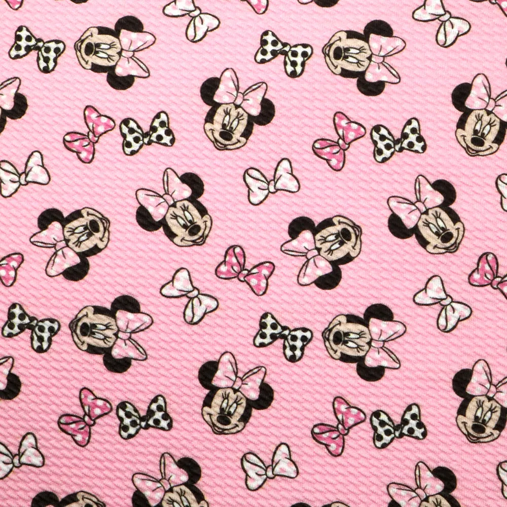 bowknot bows printed fabric