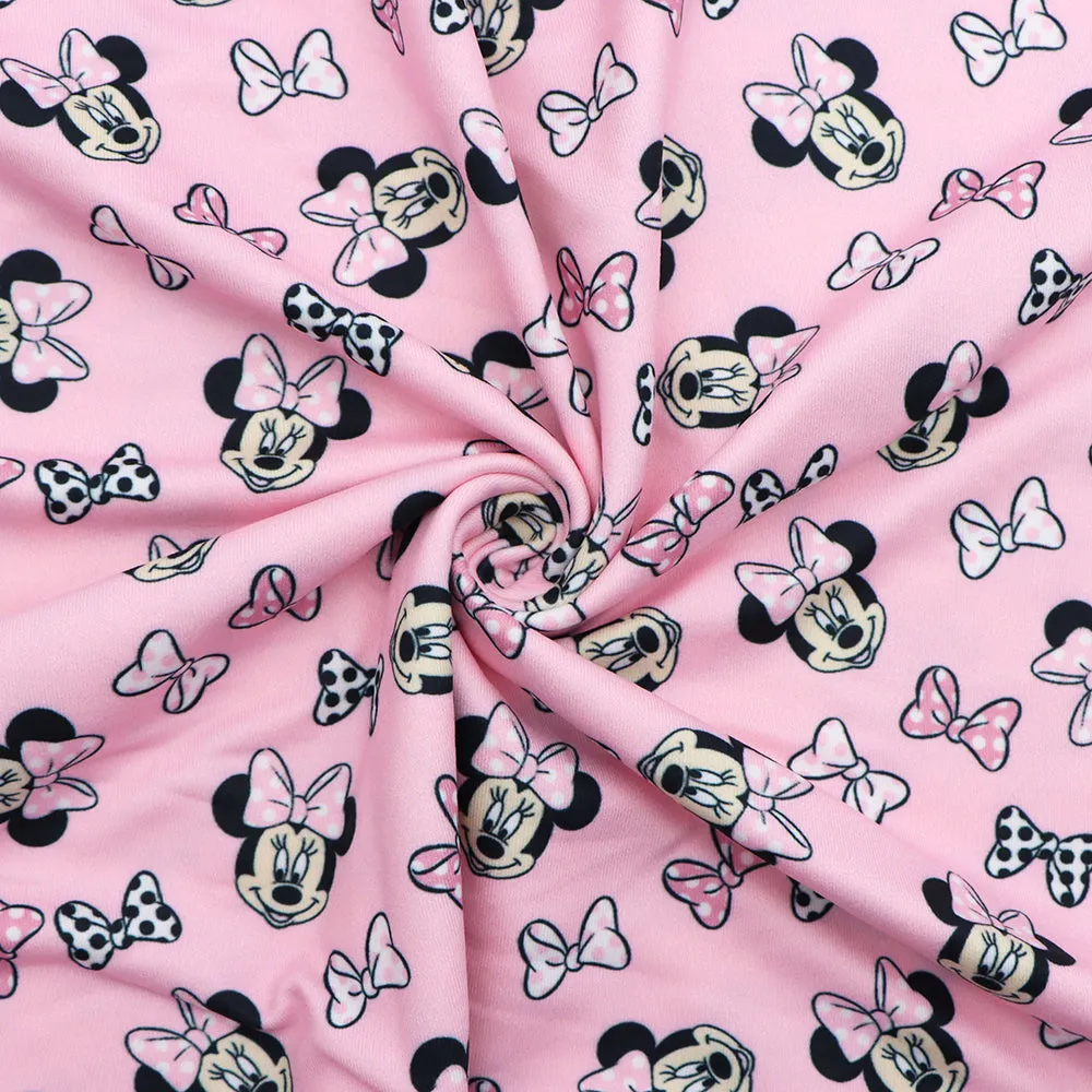 bowknot bows printed fabric