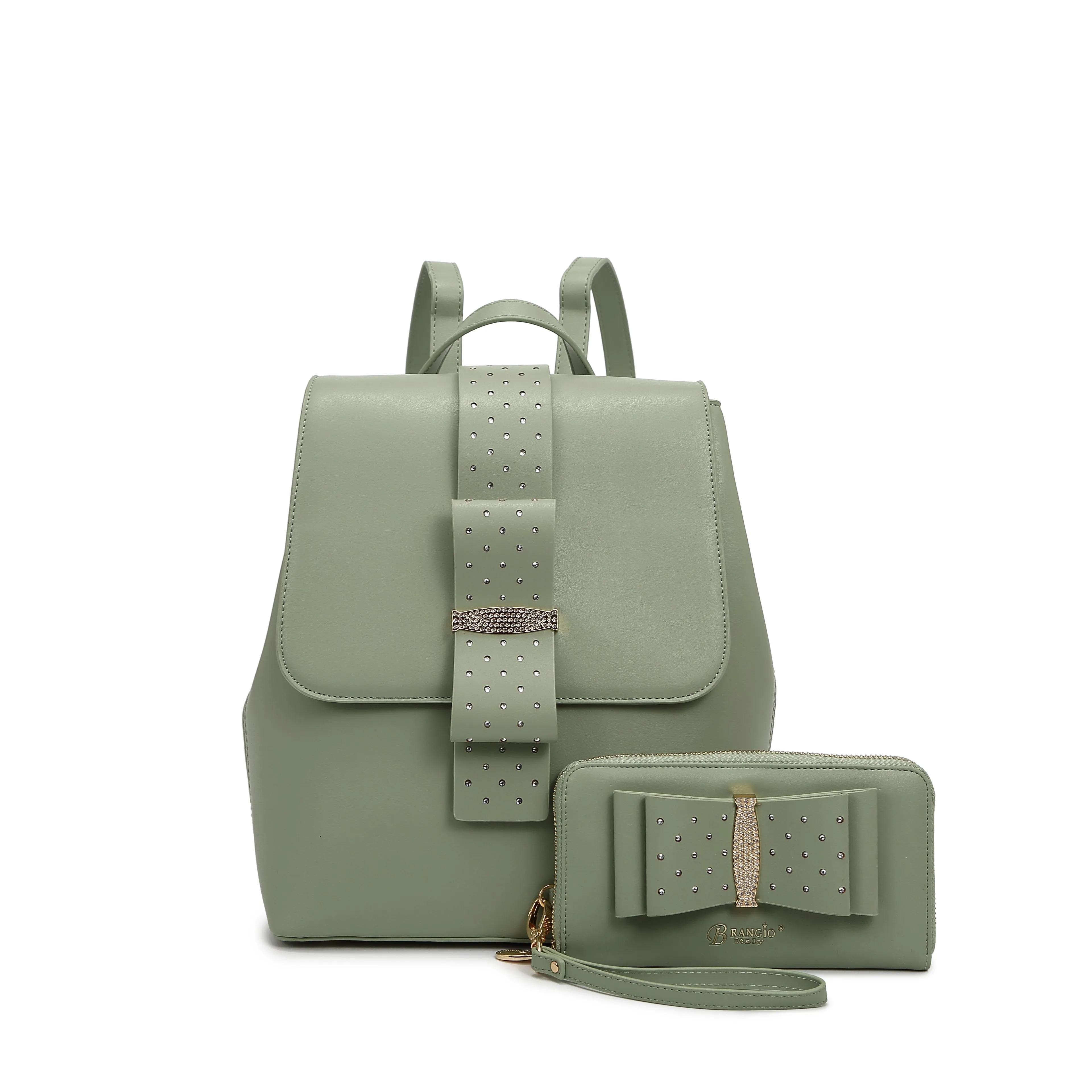 Brangio Bow Chic Backpack & Wallet Set