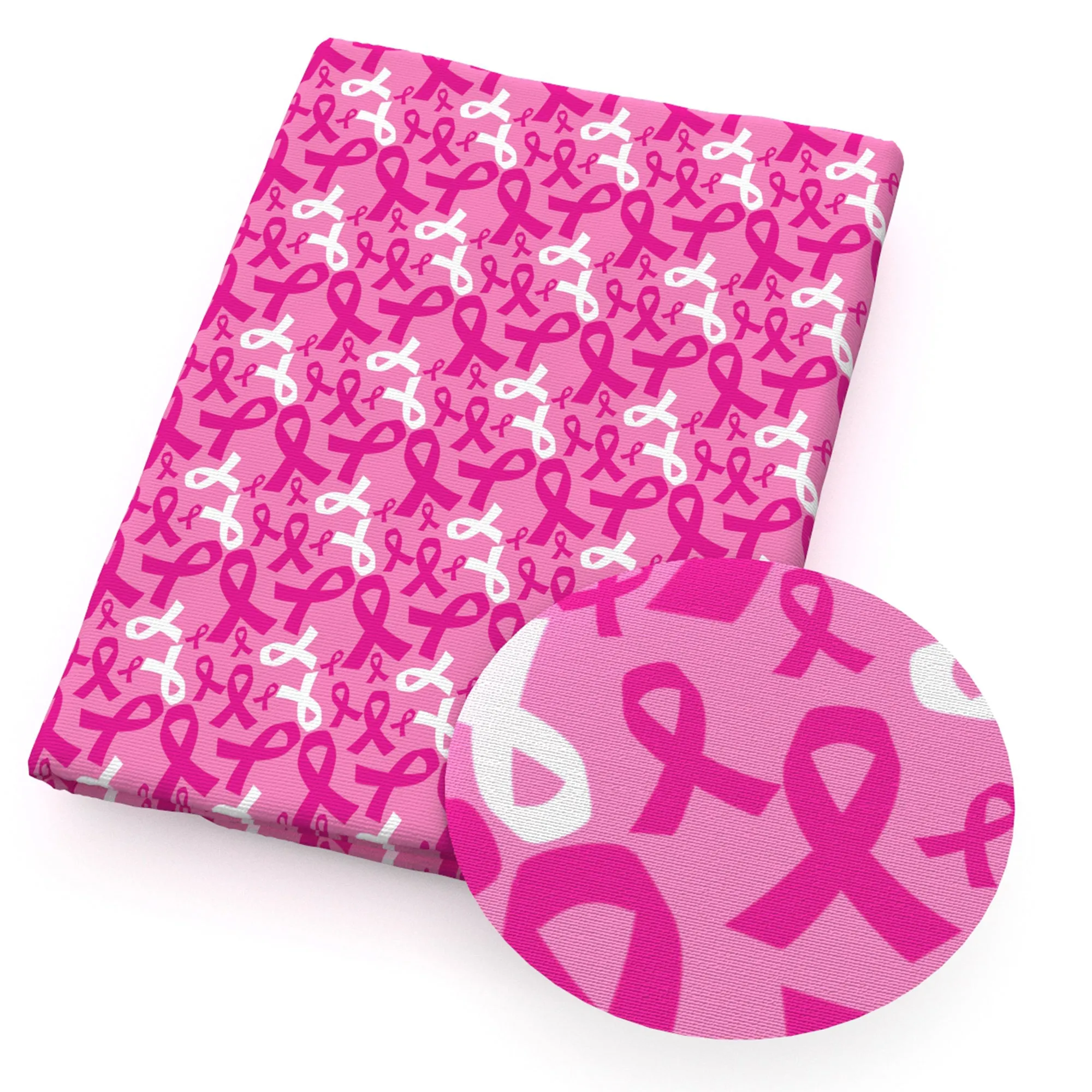 Breast Cancer Theme Printed Fabric
