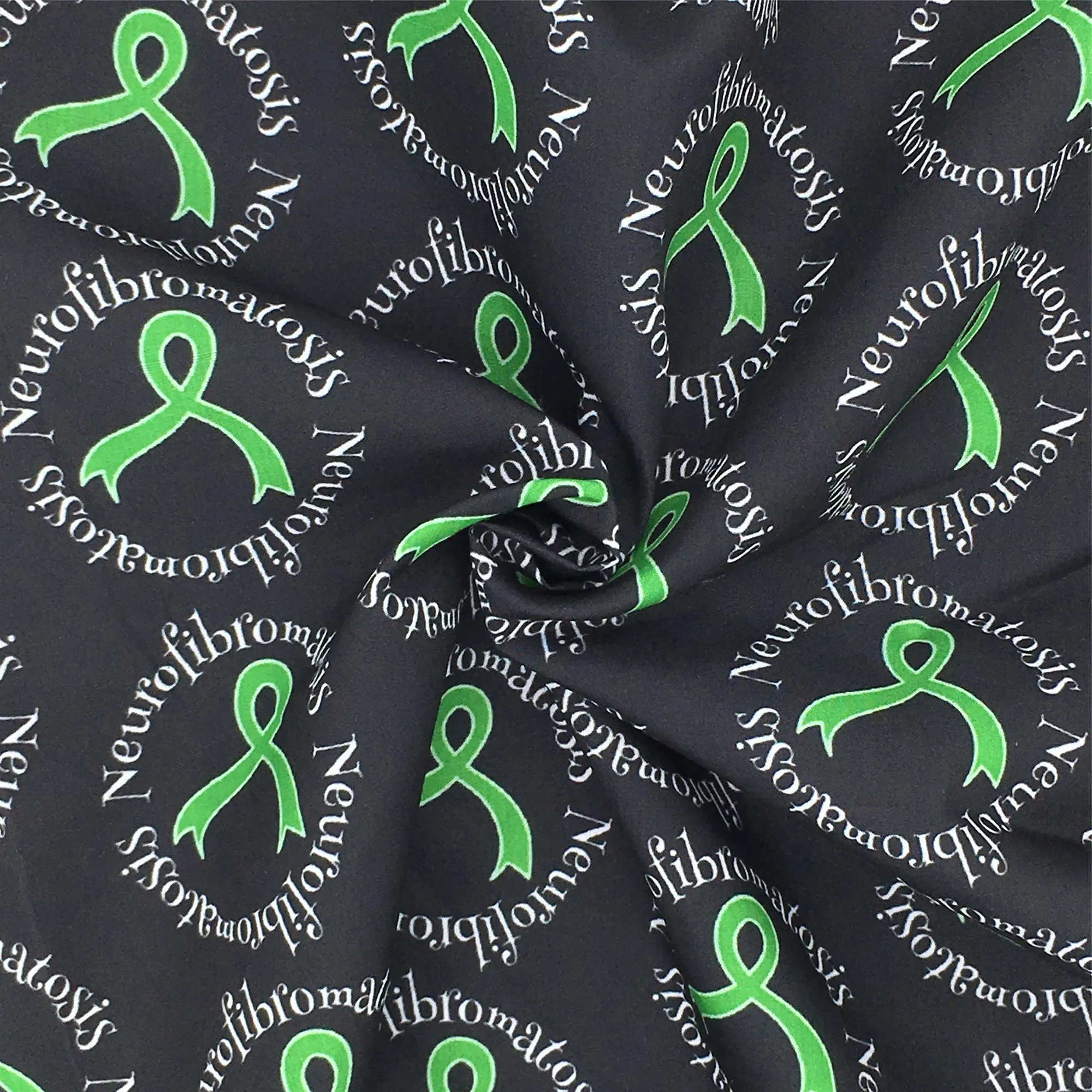Breast Cancer Theme Printed Fabric