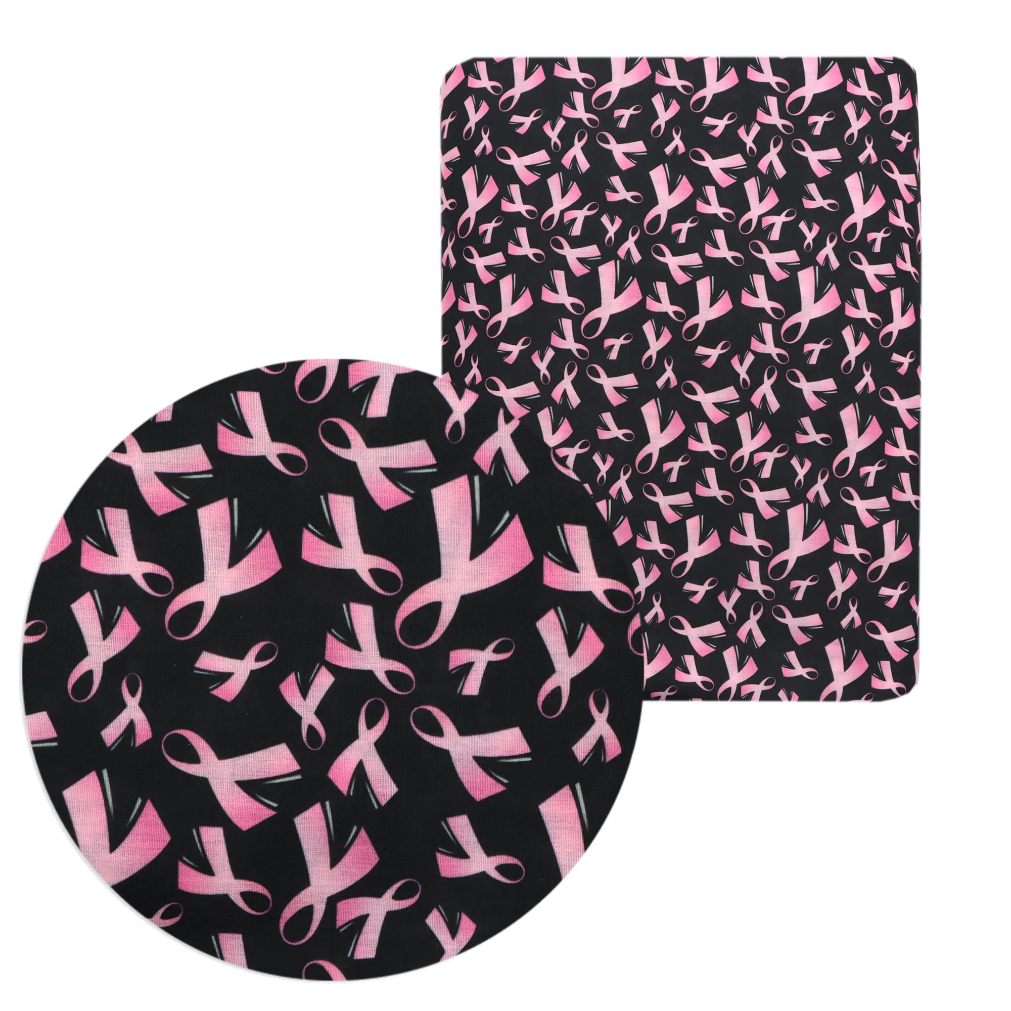 Breast Cancer Theme Printed Fabric