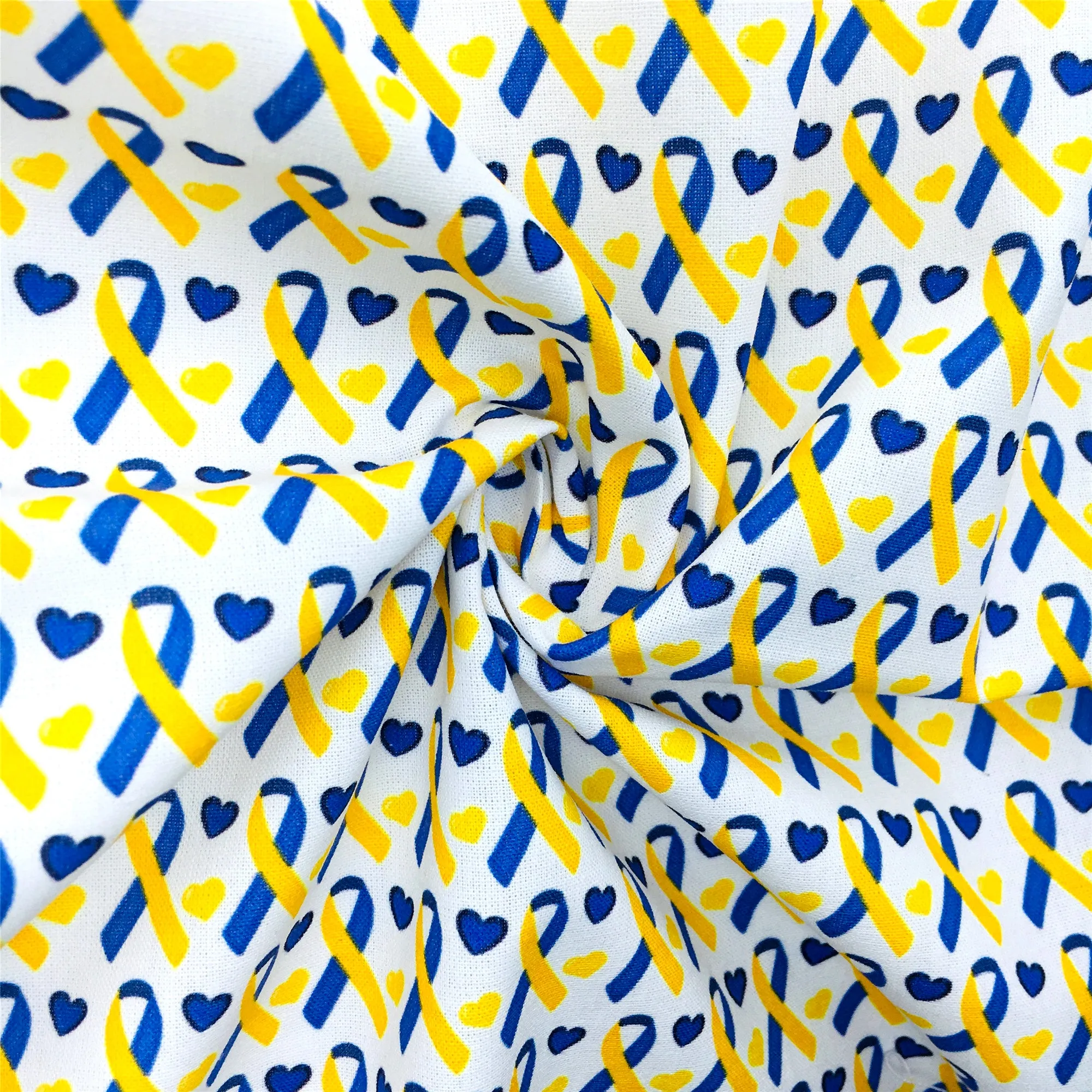 Breast Cancer Theme Printed Fabric