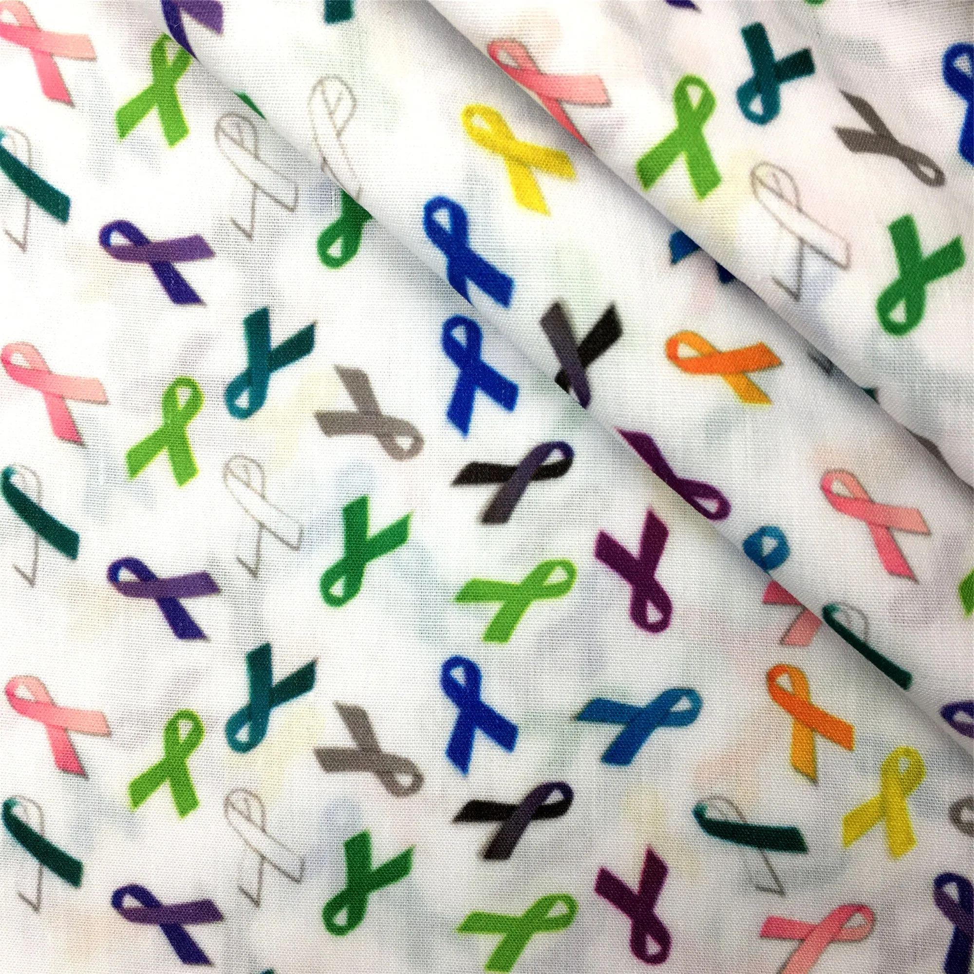 Breast Cancer Theme Printed Fabric