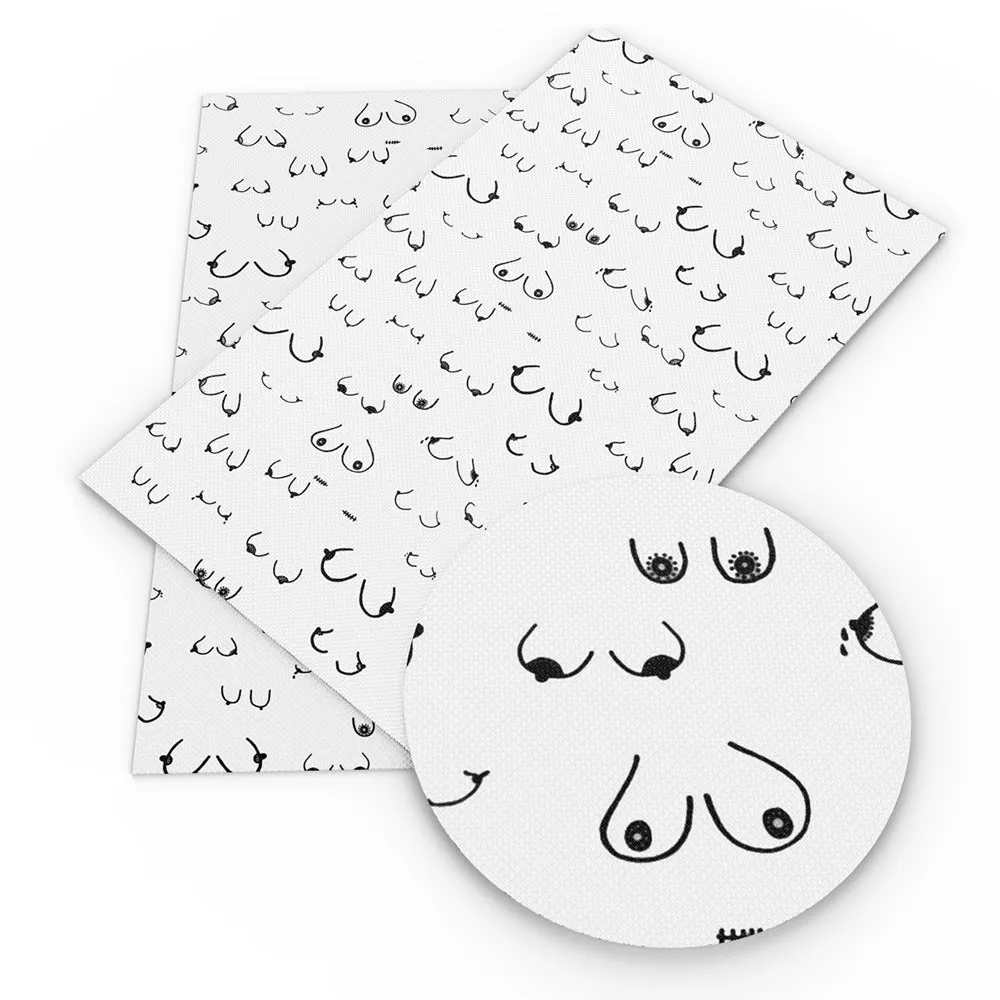 Breast Cancer Theme Printed Fabric