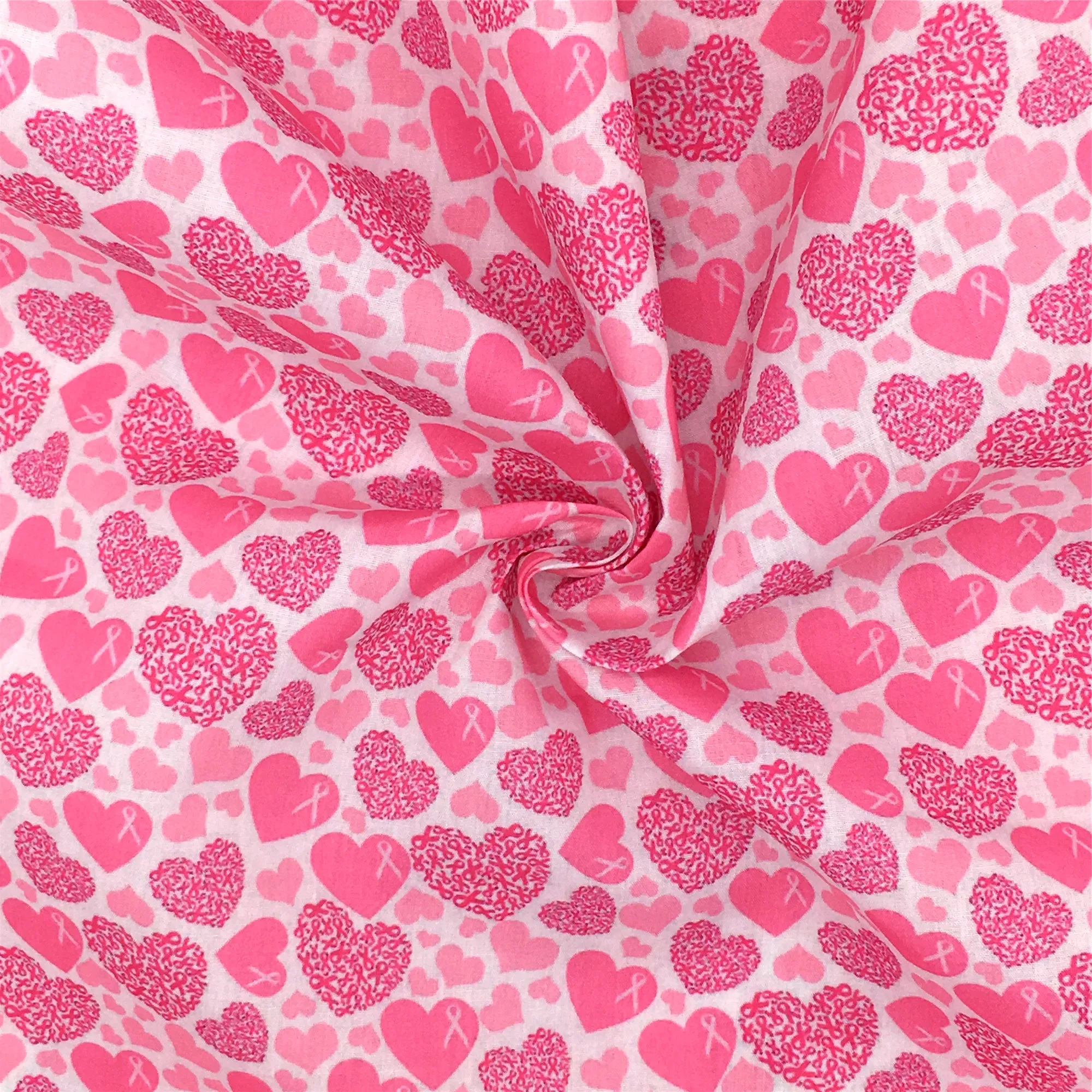 Breast Cancer Theme Printed Fabric