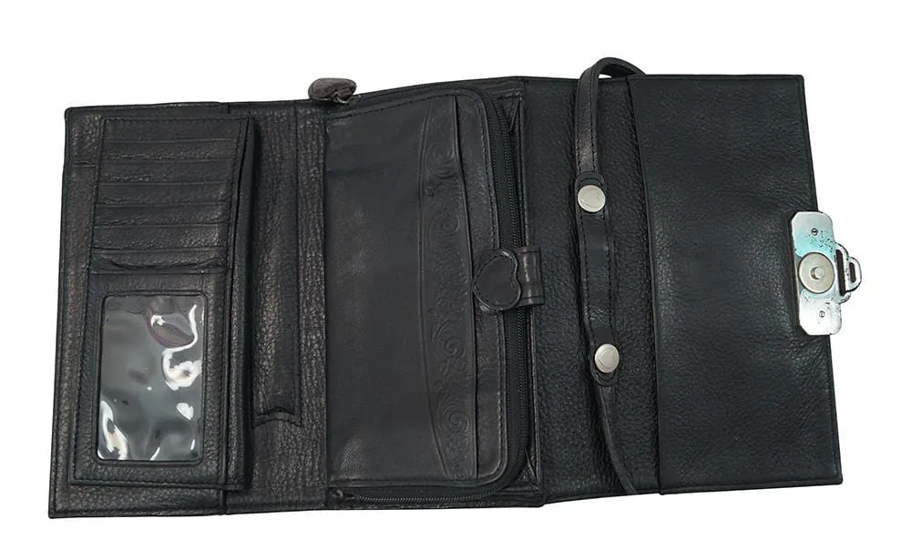 Brighton Leather Organizer CrossBody Purse Wallet - Final Call