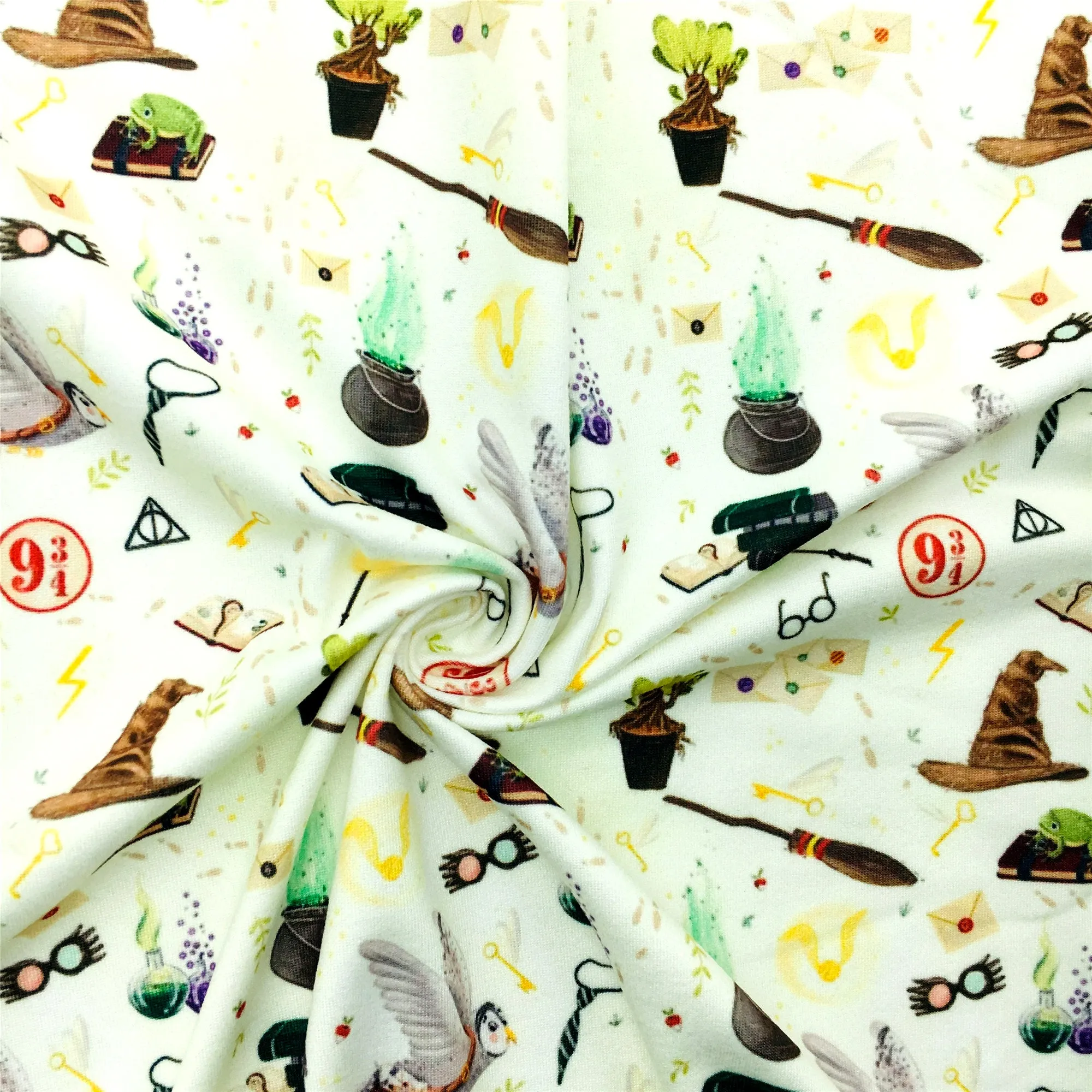 broom cap hat printed fabric