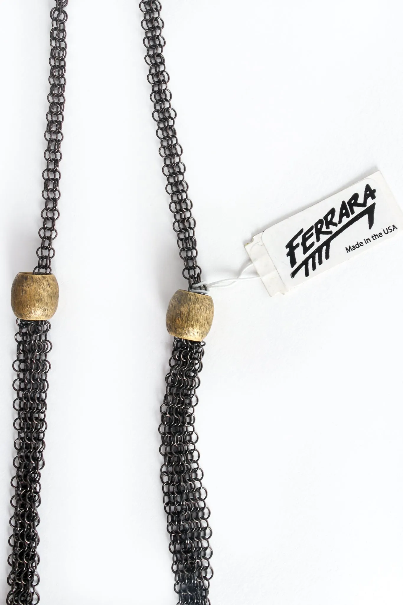 Brutalist Plated Brass Ring Mesh Micro Bag