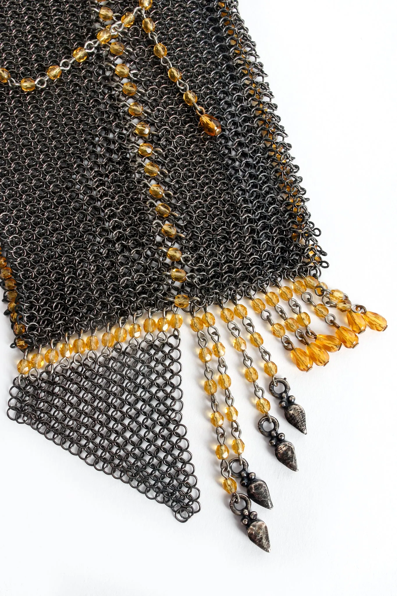 Brutalist Plated Brass Ring Mesh Micro Bag