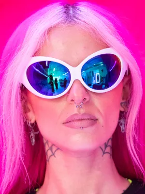 BUG OFF SHADES - WHITE/BLUE