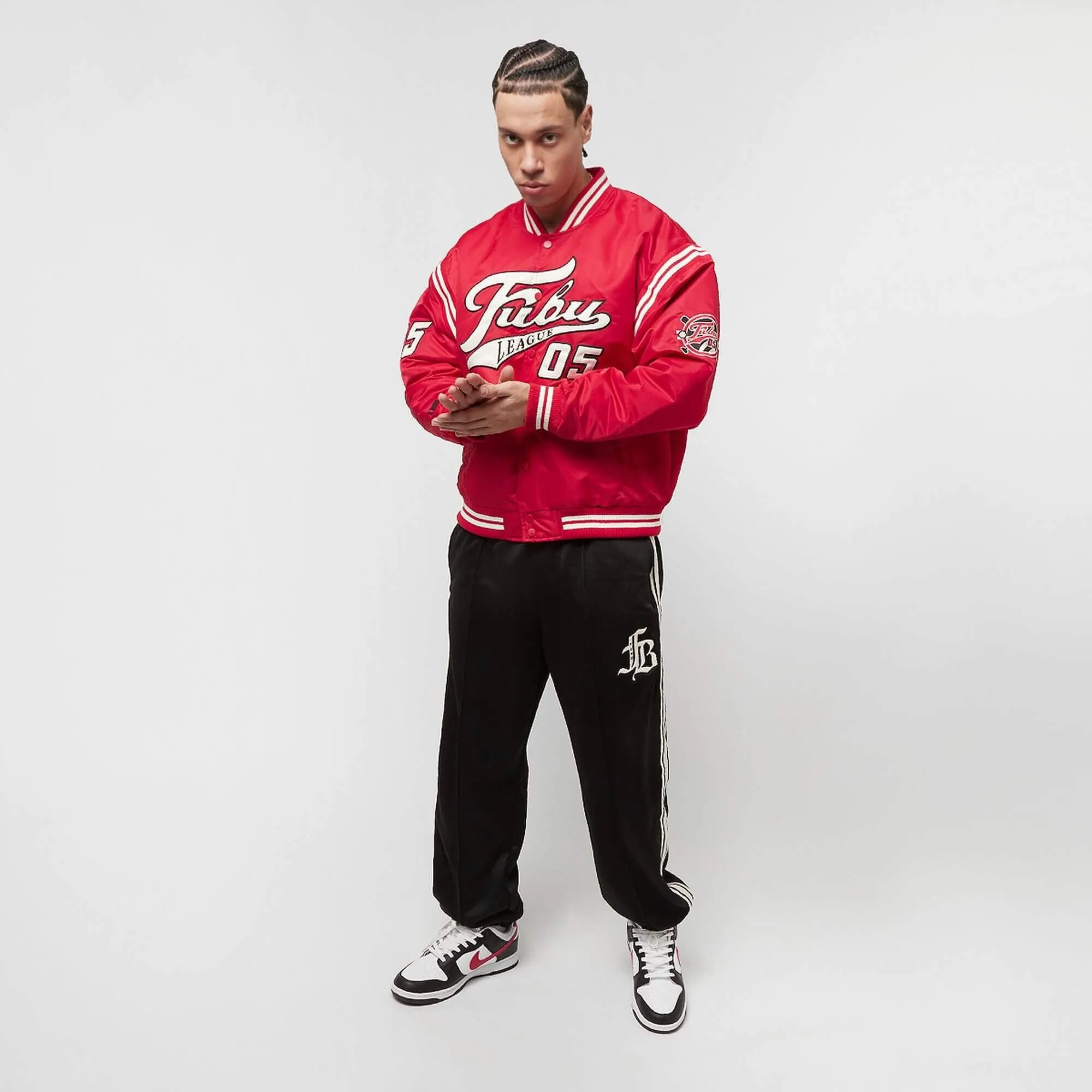 Bunda FUBU Varsity Shiny College Jacket červená