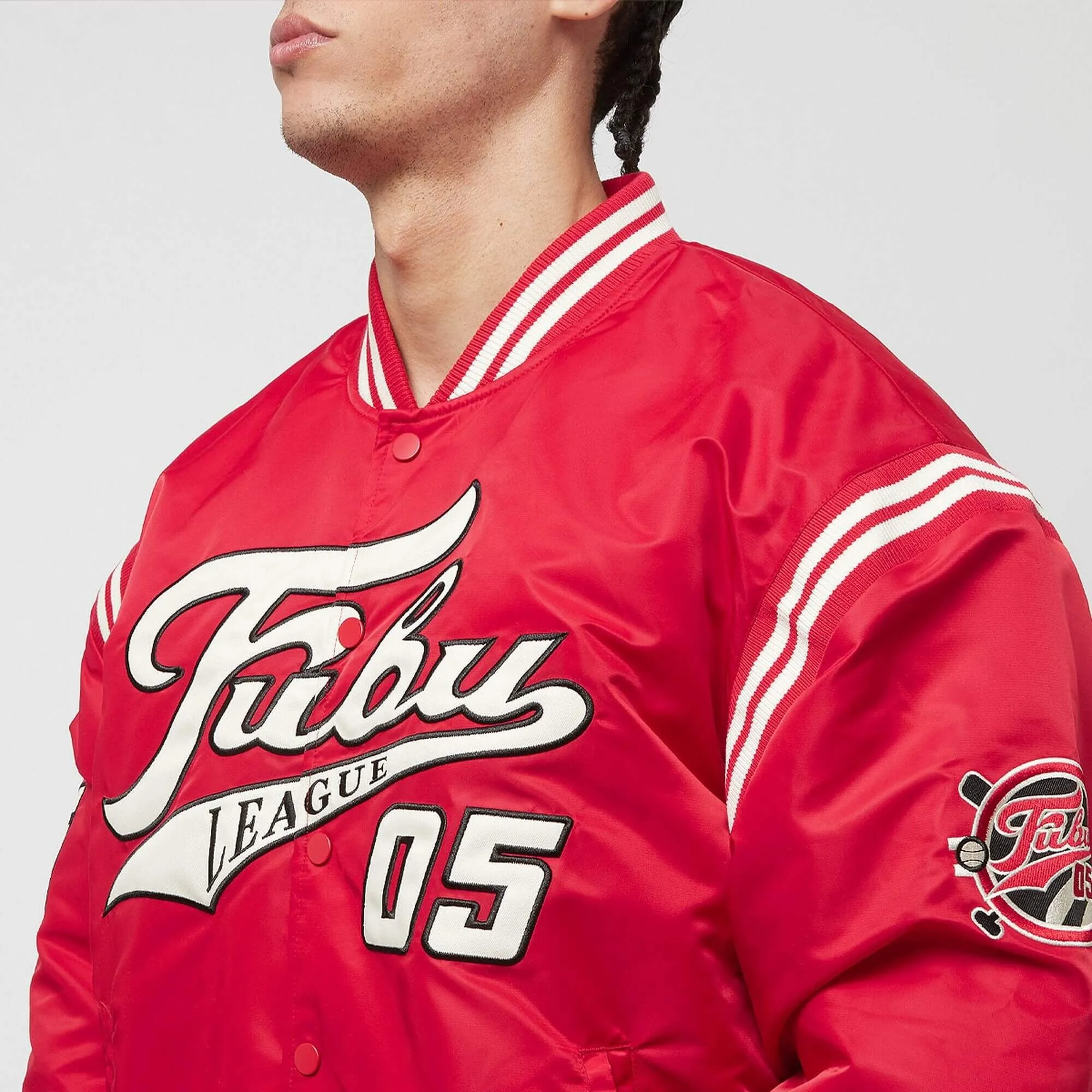 Bunda FUBU Varsity Shiny College Jacket červená