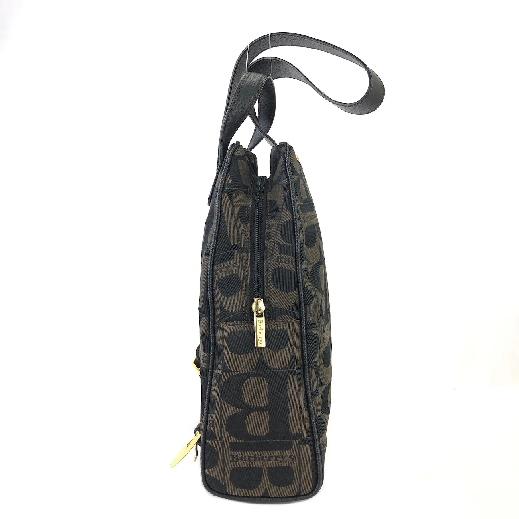 Burberrys Logo pattern Jacquard One-Shoulder bag Brown Vintage Old asmauk