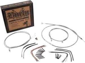 Burly Brand B30-1096 Extended Cable/Brake Line Kit for 18in. Gorilla Handlebars - Stainless Steel