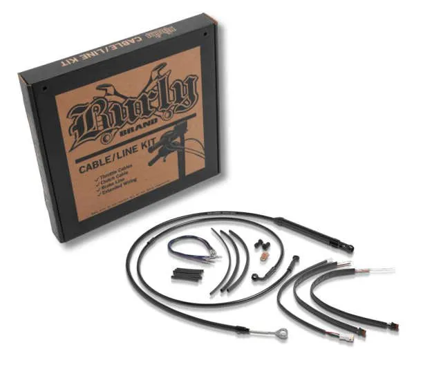 Burly Brand B30-1242 Handlebar Cable/Line Install Kits - Black
