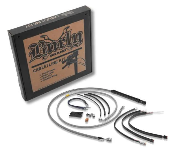 Burly Brand B30-1250 Handlebar Cable/Line Install Kits - Stainless Steel