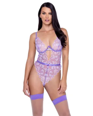 Butterfly Glow Teddy - Lavender/White -