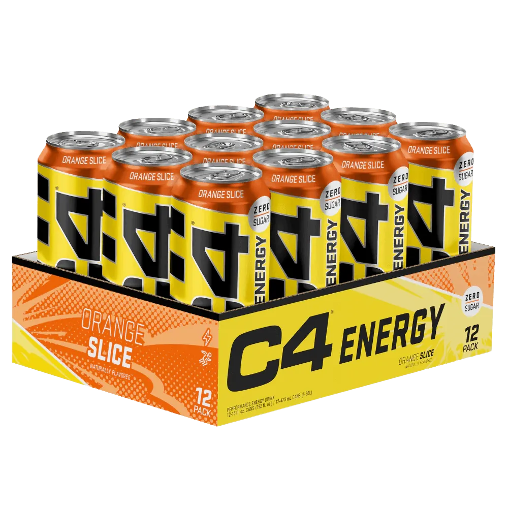 C4 Energy Carbonated Orange Slice - 12x500ml.