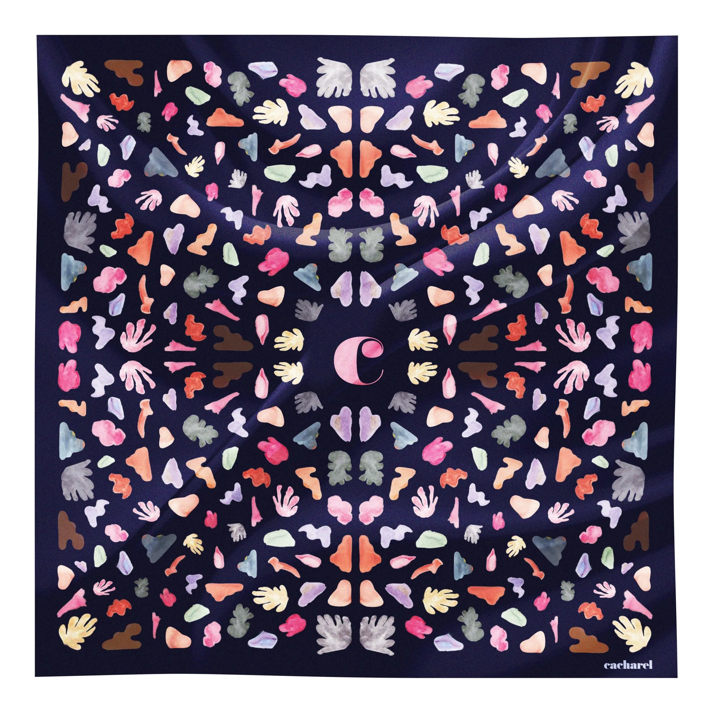 CACHAREL CPLL536N - Set Apolline Navy (travel purse & scarf)