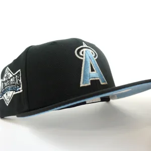 California Angels 1989 All-Star Game New Era 59Fifty Fitted Hat (GITD Black Sky Blue Under Brim)