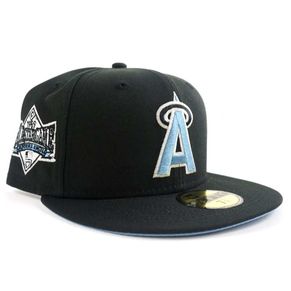 California Angels 1989 All-Star Game New Era 59Fifty Fitted Hat (GITD Black Sky Blue Under Brim)
