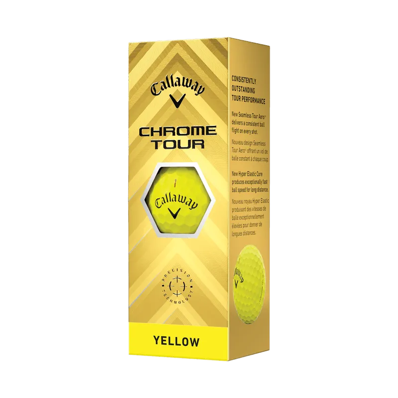 Callaway Chrome Tour Yellow Logo Golf Balls