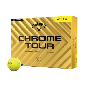 Callaway Chrome Tour Yellow Logo Golf Balls