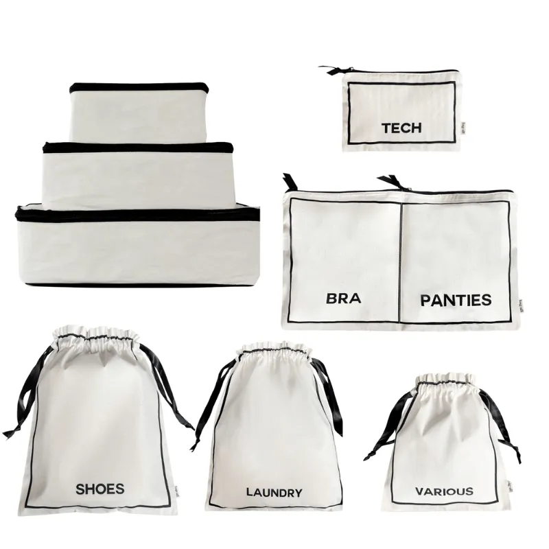 Canvas Travel Pack - White/Black