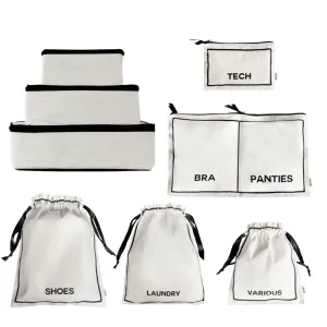 Canvas Travel Pack - White/Black