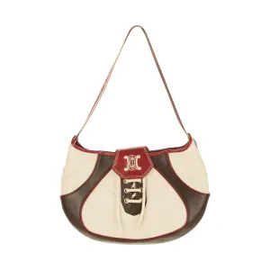Celine White Logo Shoulder Bag